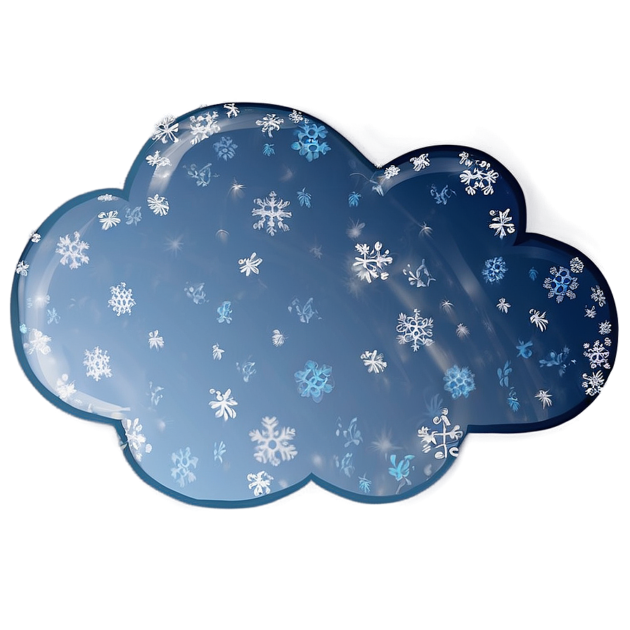 Cloud With Snowflakes Png Lsv62