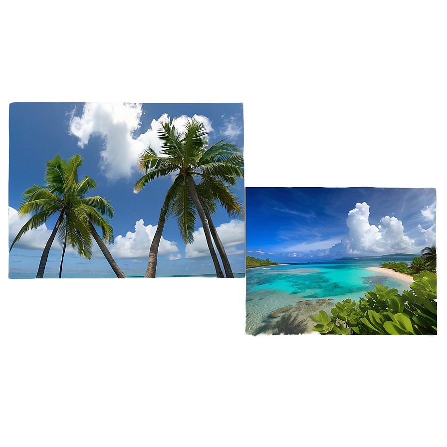 Cloudy Tropical Paradise Png Tpk37