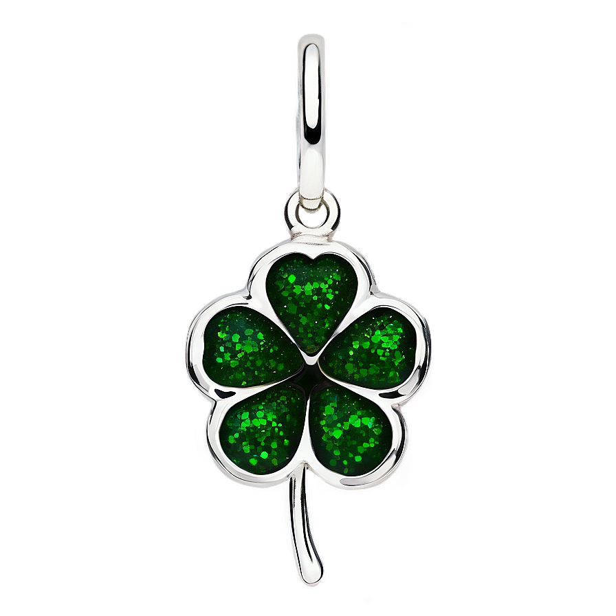 Clover Green Glitter Charm Png Ydf48