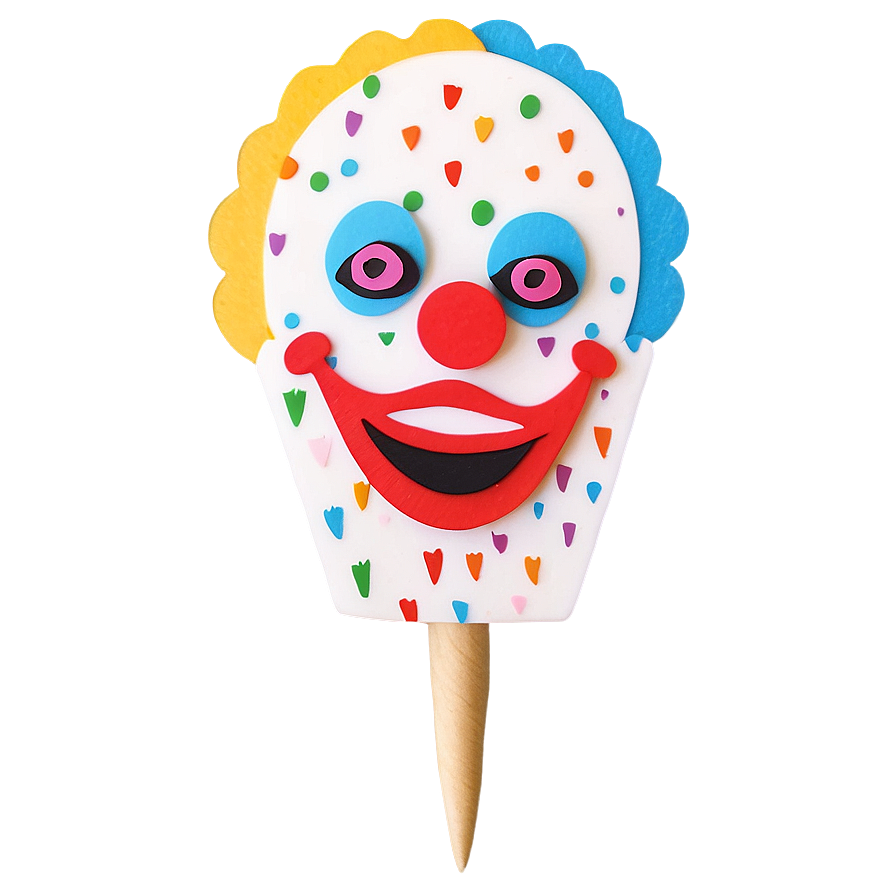 Clown Cupcake Topper Png 05232024