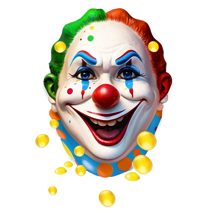Clown Emoji With Confetti Png Fos