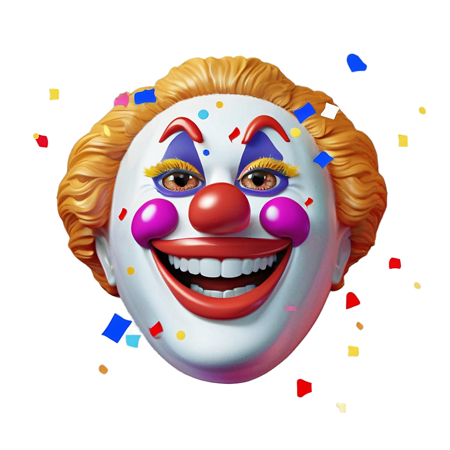 Clown Emoji With Confetti Png Lyl15