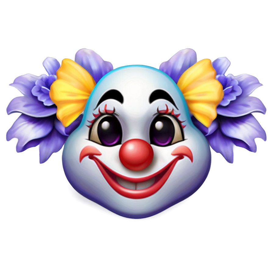 Clown Emoji With Flowers Png Rgo45