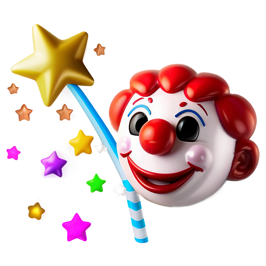 Clown Emoji With Magic Wand Png 05252024