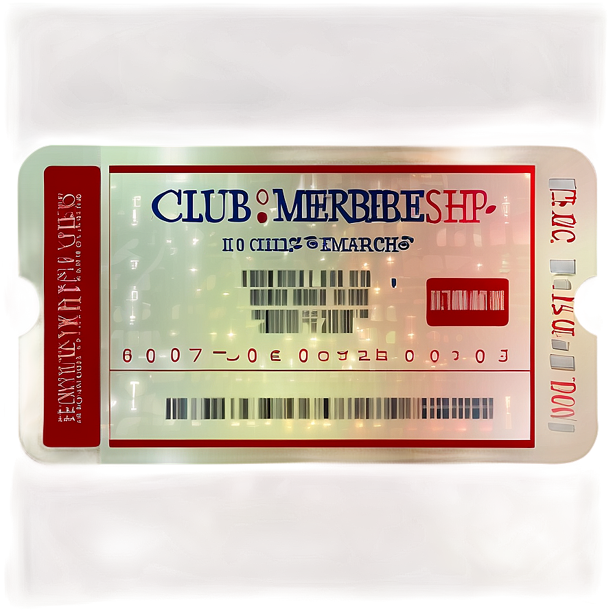 Club Membership Ticket Png 74