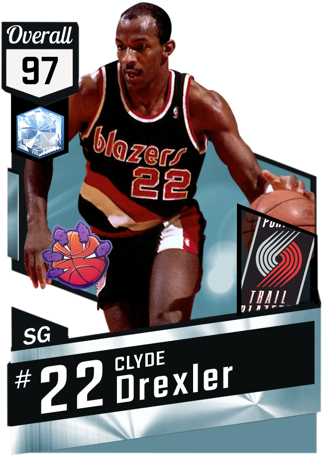 Clyde Drexler Blazers Card