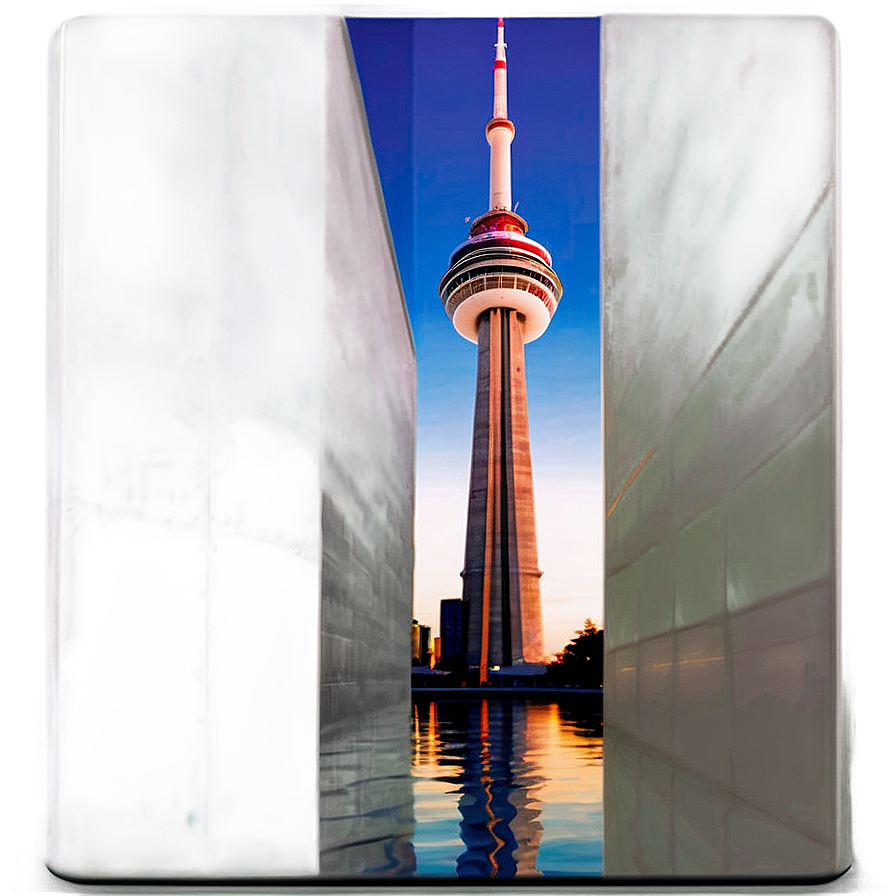 Cn Tower Stunning Reflection Png Sbx45