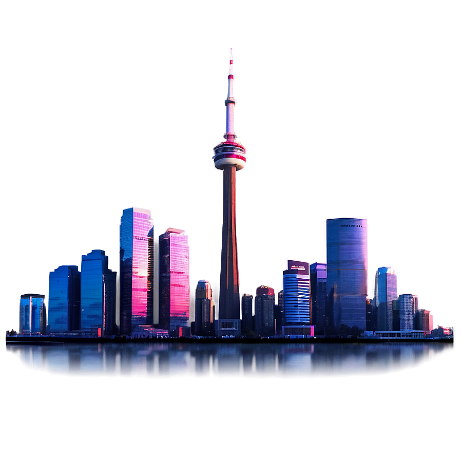 Cn Tower Sunset View Png Akf71