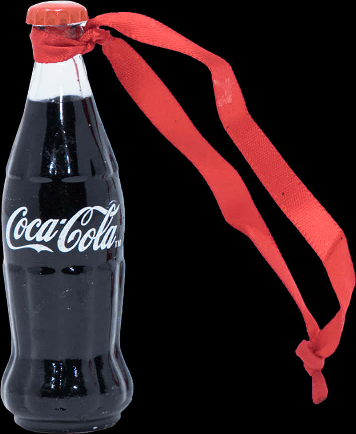 Coca Cola Bottle With Red Ribbon