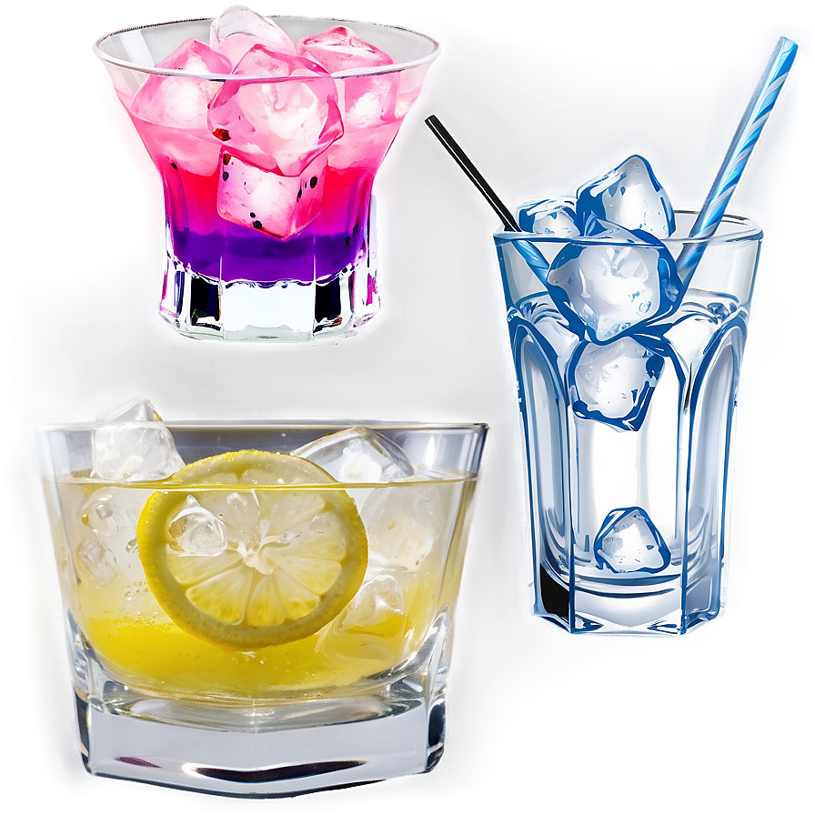 Cocktail Ice Variations Png 22