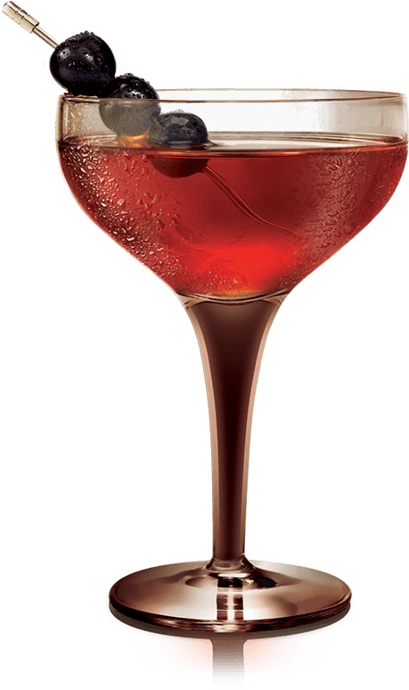 Cocktailwith Berriesin Elegant Glass