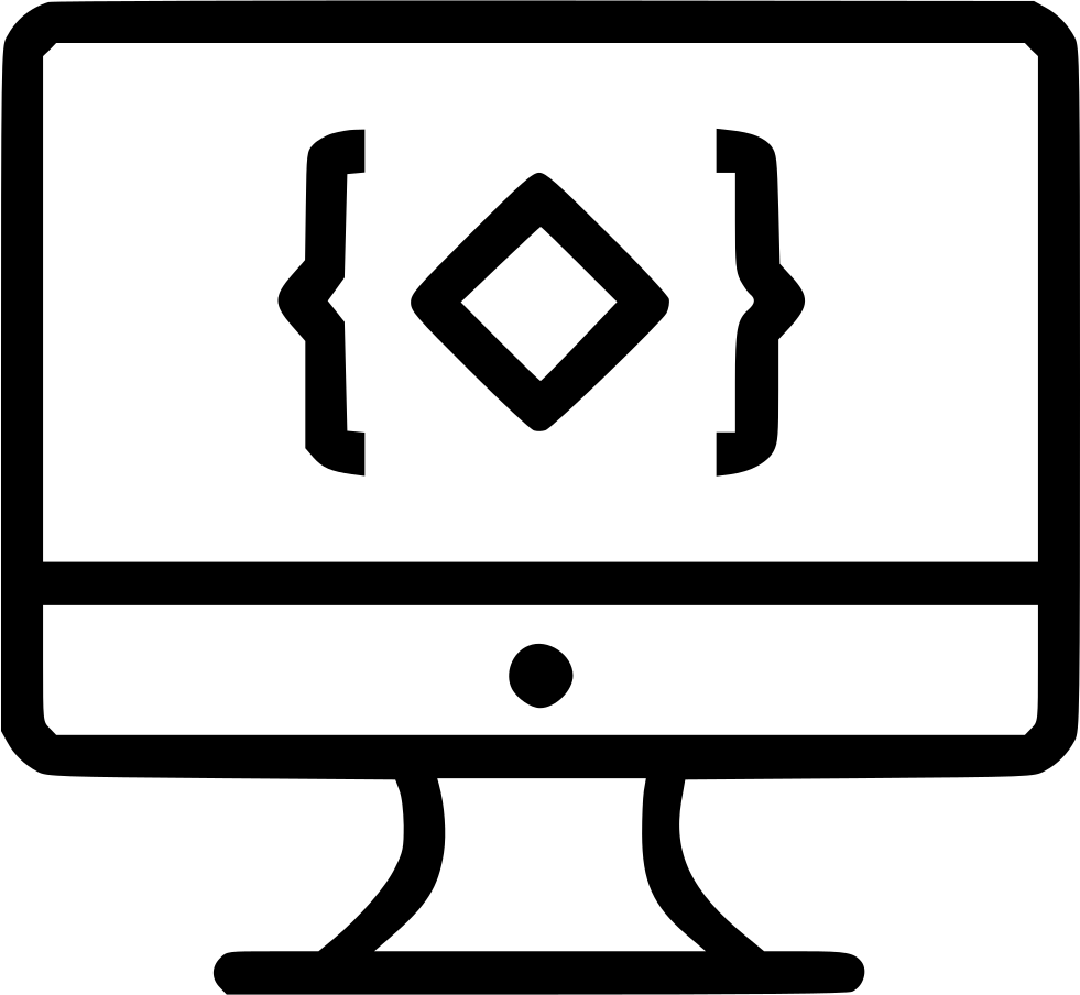 Coding Concept Iconon Monitor