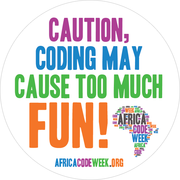 Coding Fun Caution Sign Africa Code Week