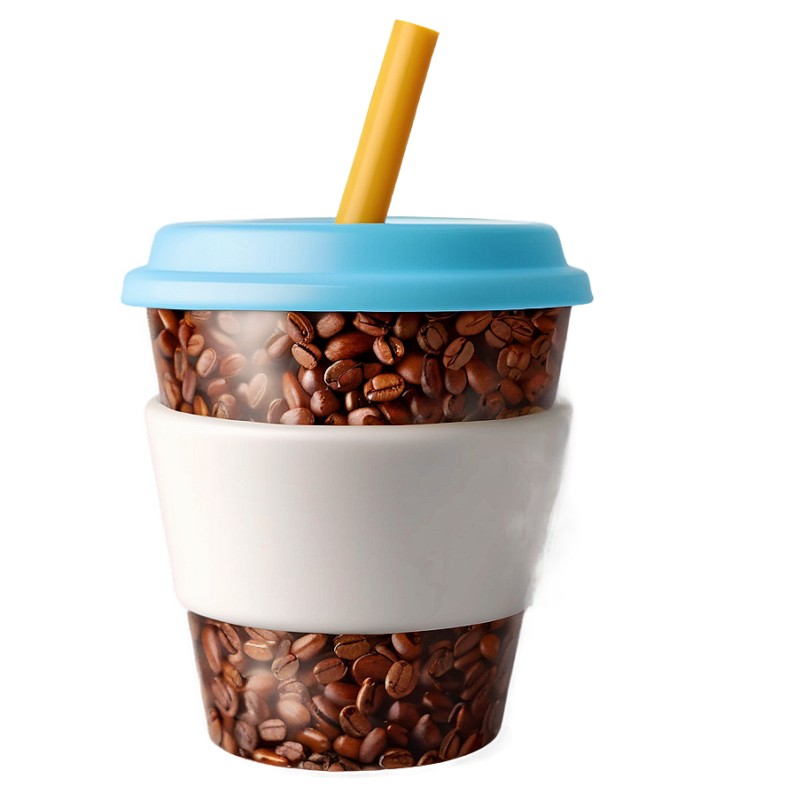 Coffee Cup With Straw Png Jki