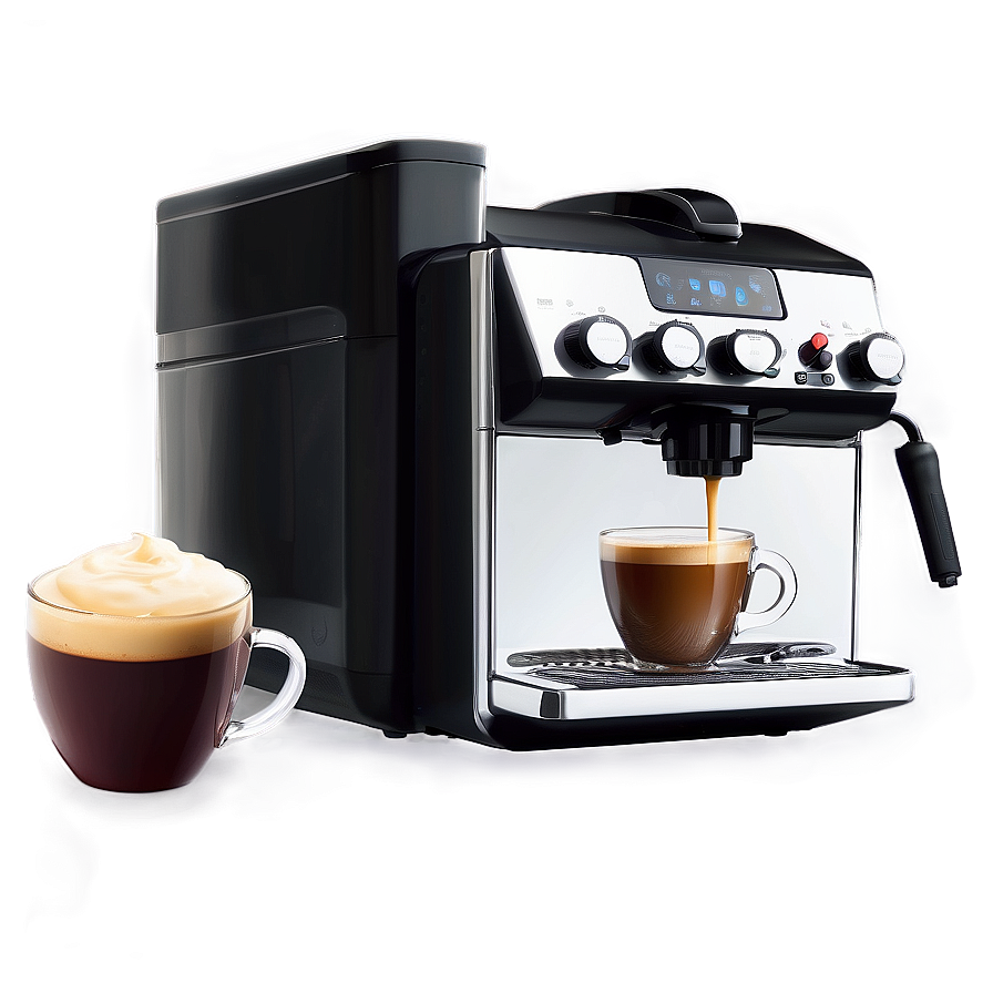 Coffee Machine With Milk Frother Png 06262024