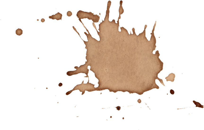 Coffee Stain Splashon Blue Background.png