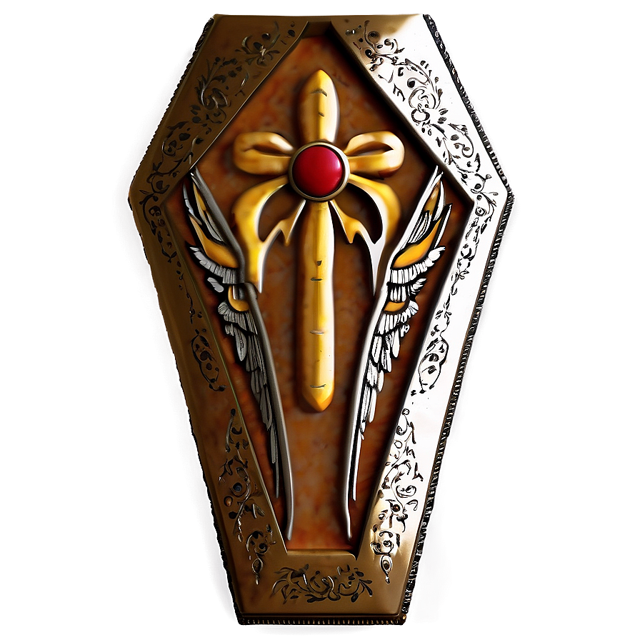 Coffin With Angel Wings Png 05242024