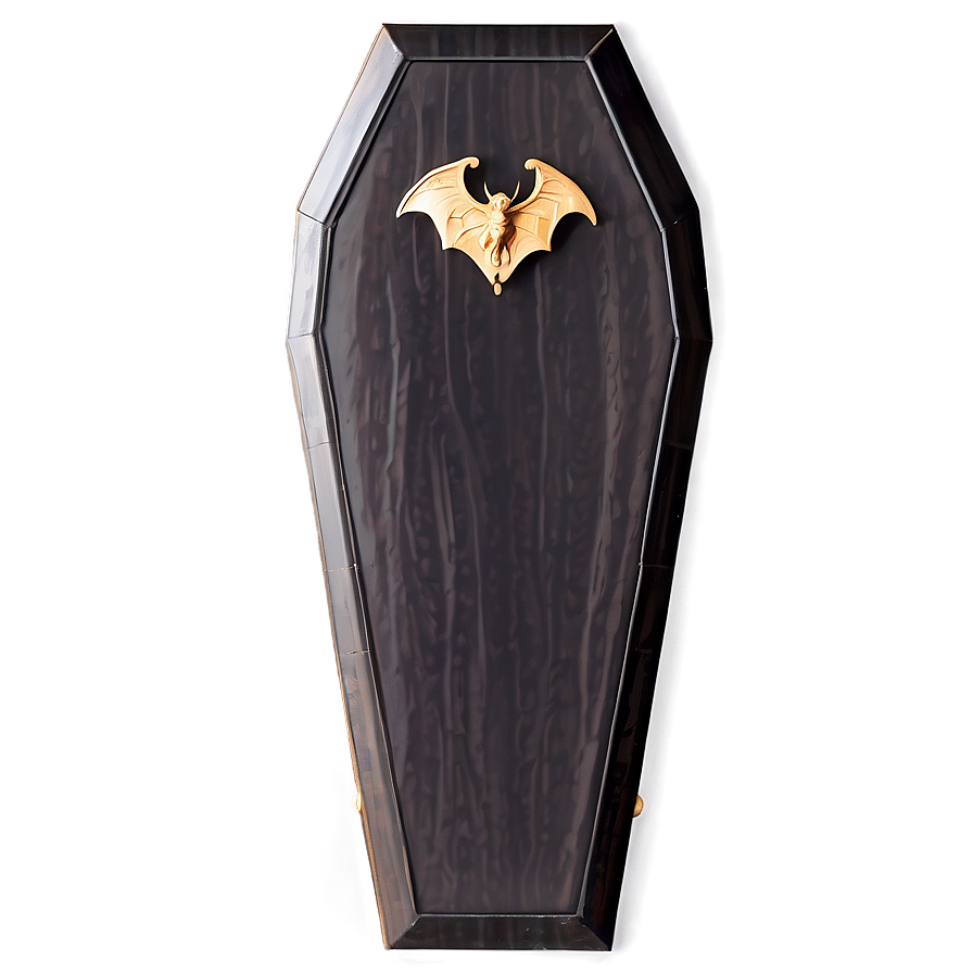 Coffin With Bat Design Png Qlw