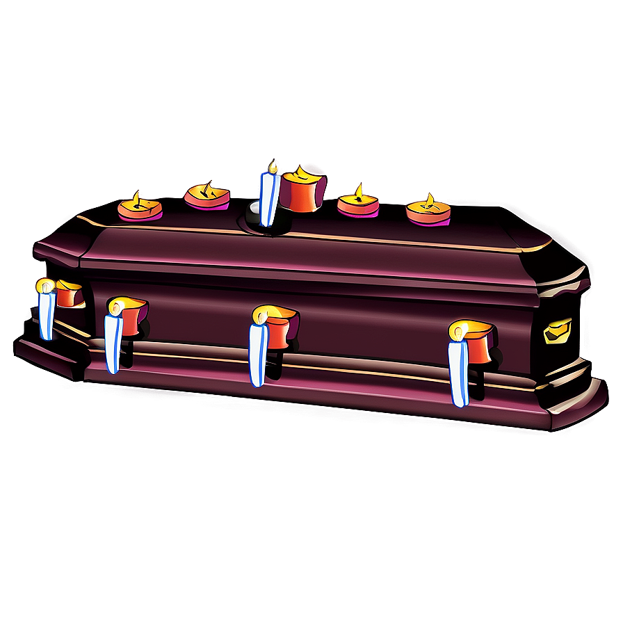 Coffin With Candle Png 05242024