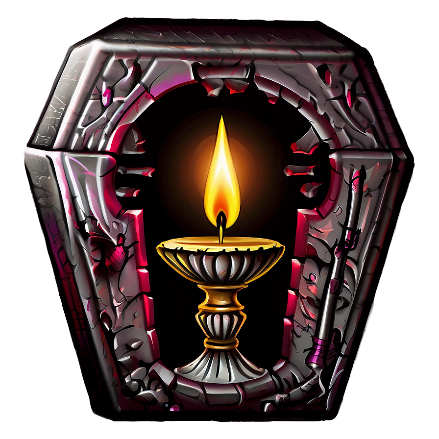 Coffin With Candle Png 13