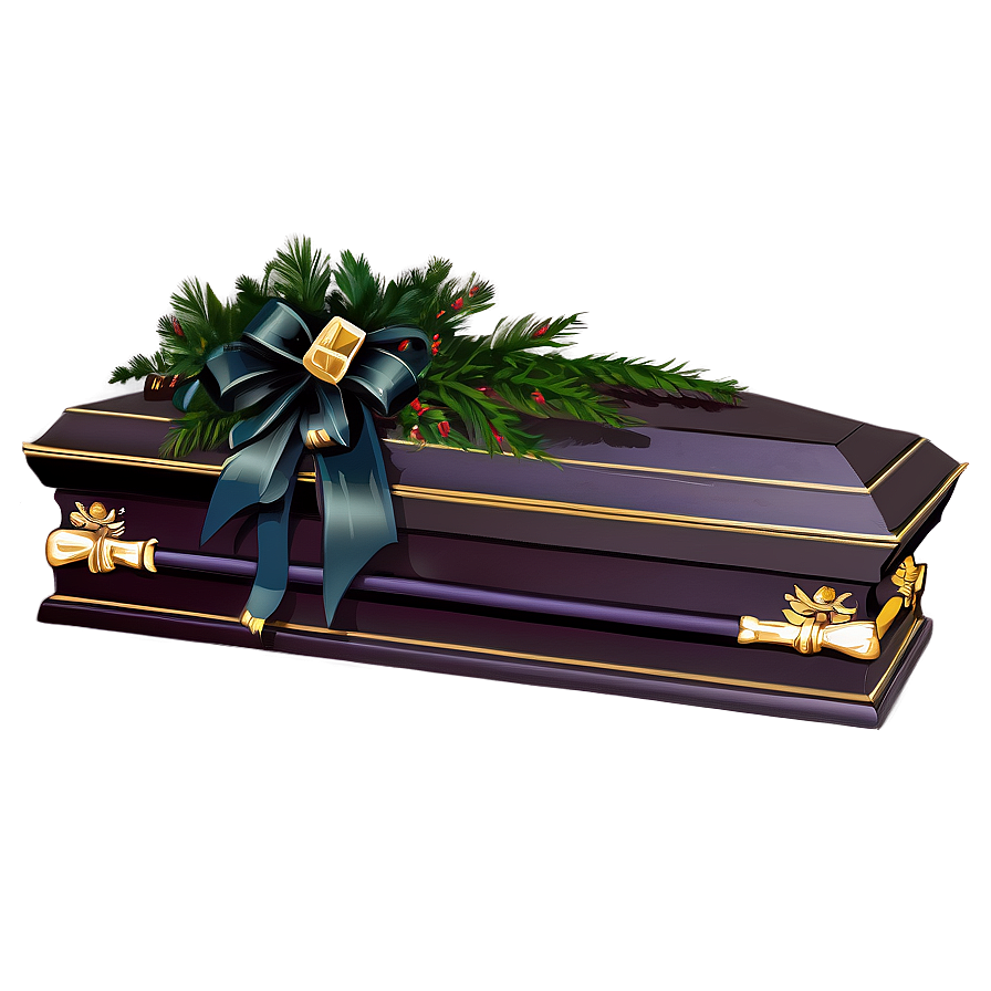 Coffin With Ribbon Png Mrd59