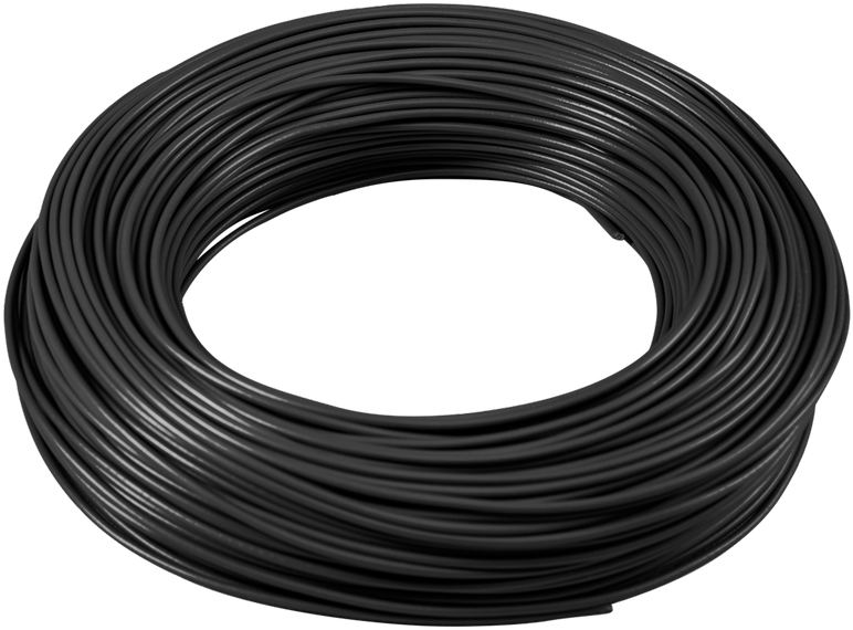 Coiled Black Electrical Wire