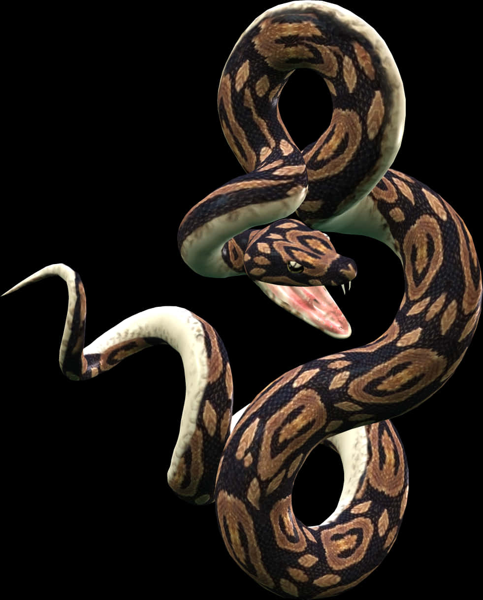 Coiled Snake Graphic