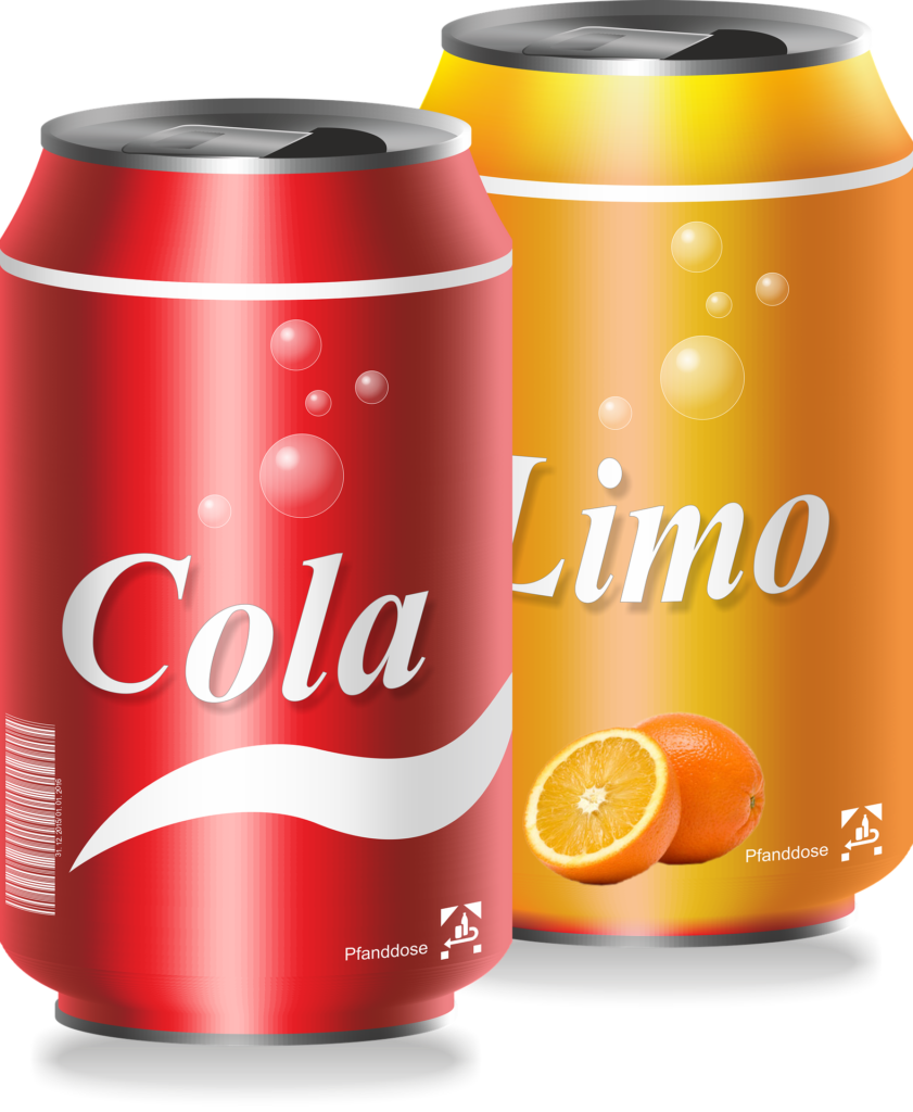 Colaand Limo Flavored Soda Cans