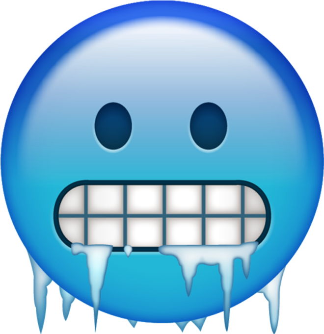 Cold Face Emoji Graphic