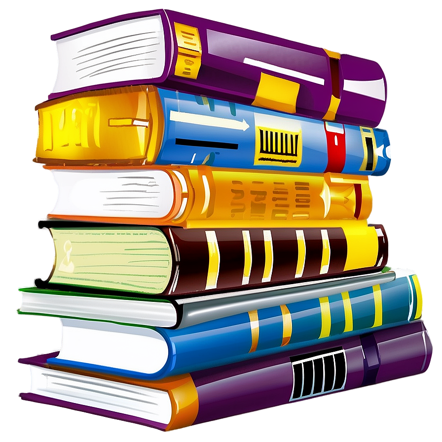 College Textbook Stack Png 96