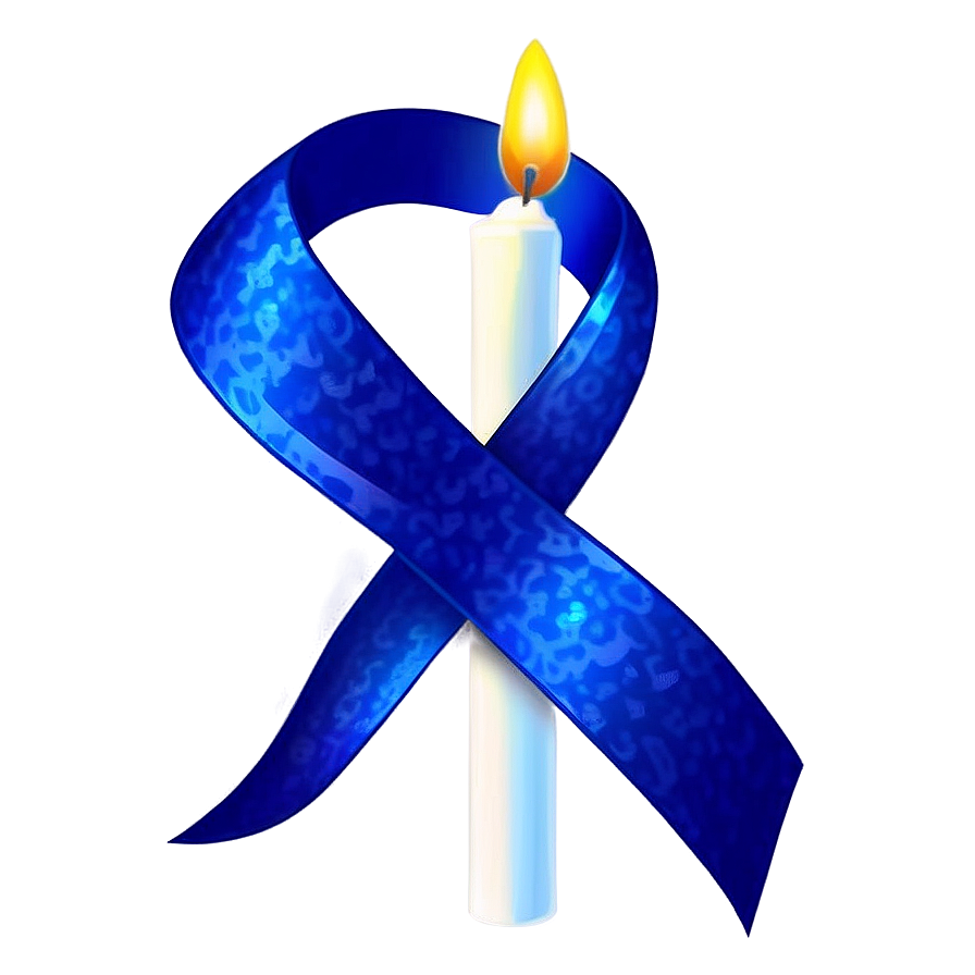 Colon Cancer Ribbon And Candle Png Gxy66