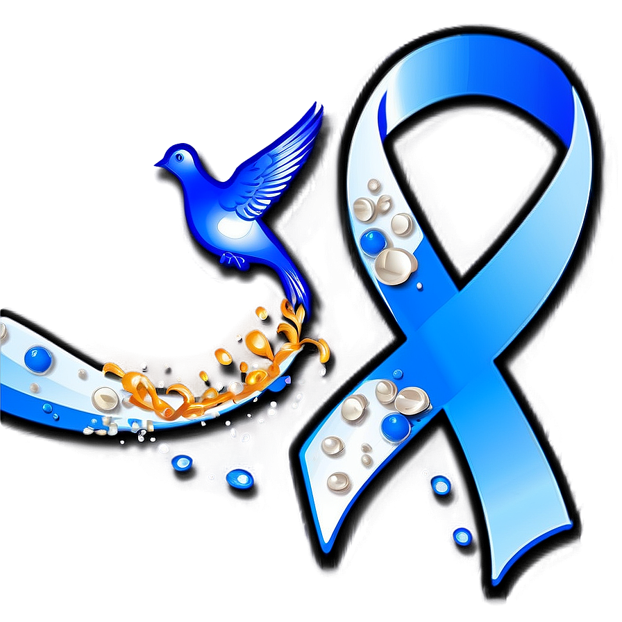 Colon Cancer Ribbon And Dove Png 61