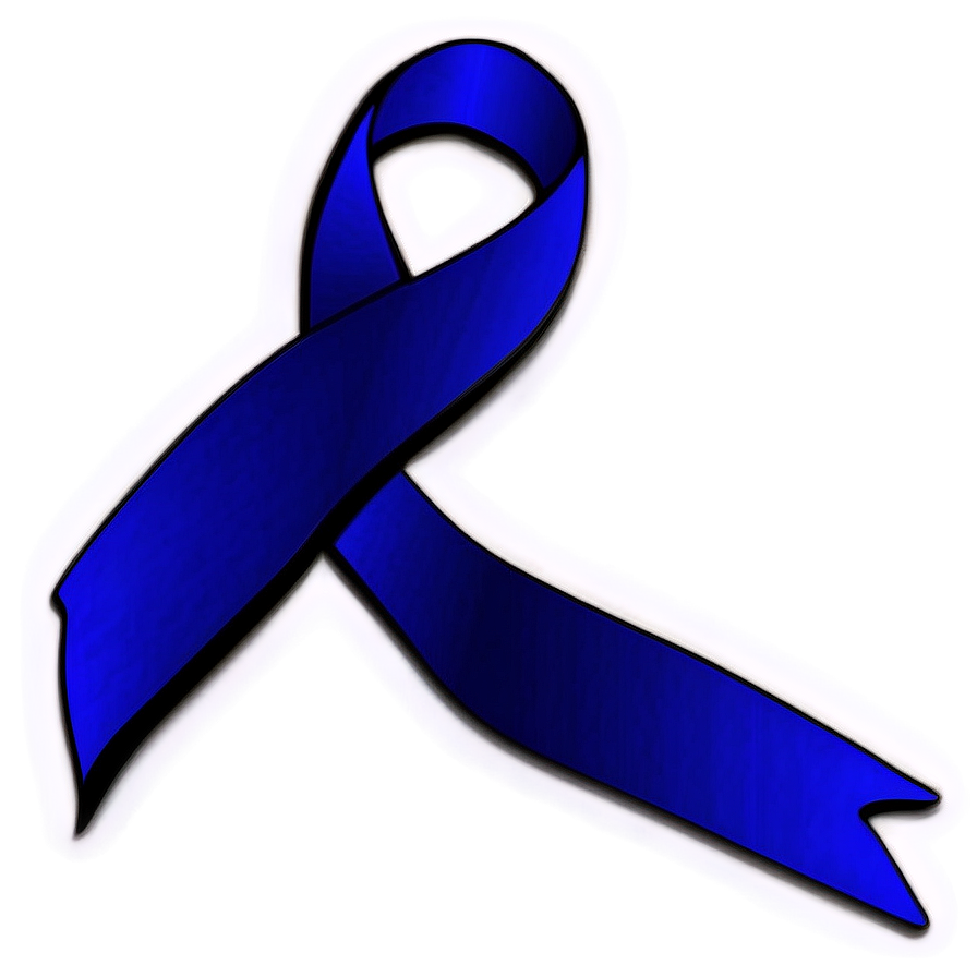 Colon Cancer Ribbon Silhouette Png 06292024