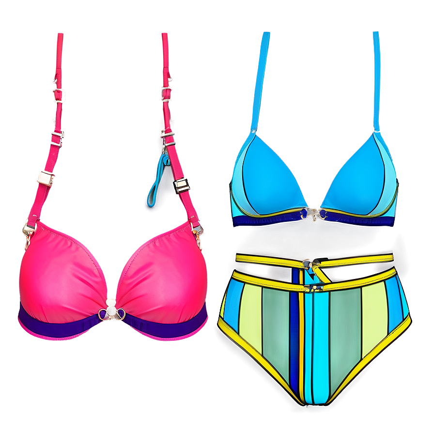 Color Block Bikini Png Gxl29