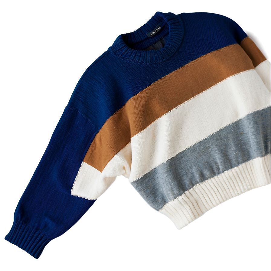 Color Block Crewneck Sweater Png Lrn