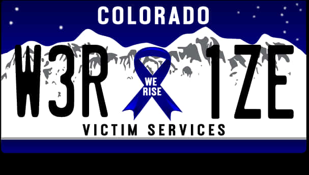 Colorado Victim Services License Plate