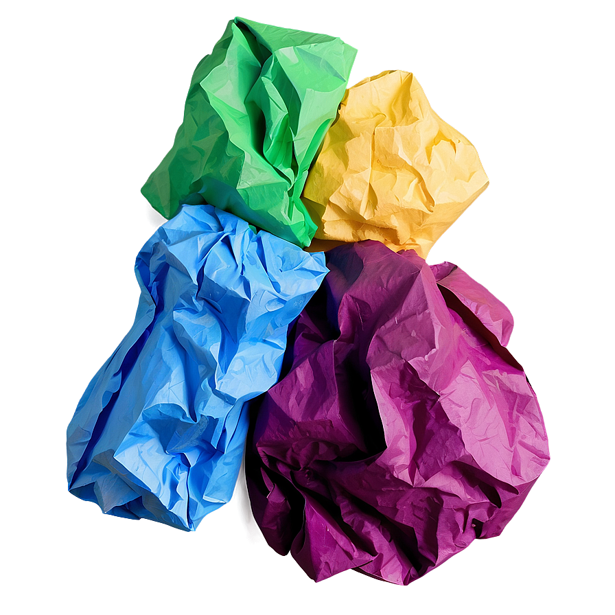 Colored Crumpled Paper Png Ocy