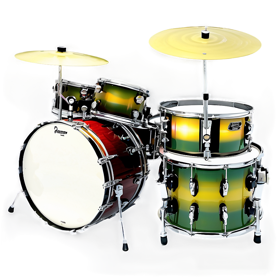 Colored Drum Kit Png 3