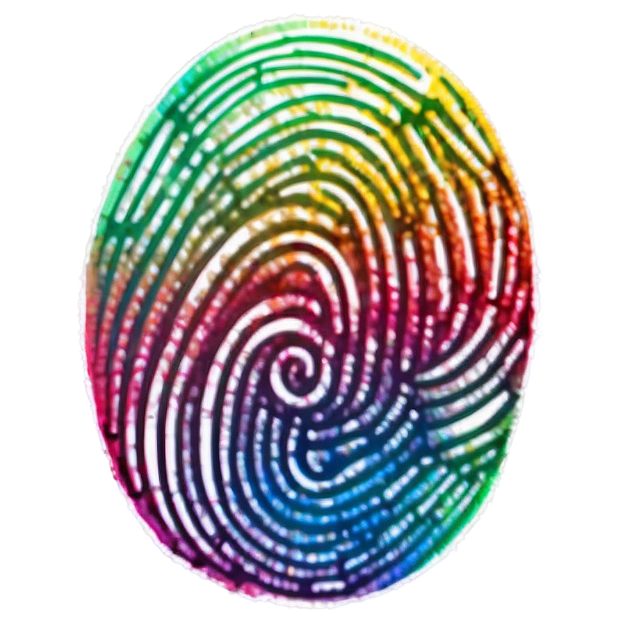 Colored Fingerprint Art Png 87