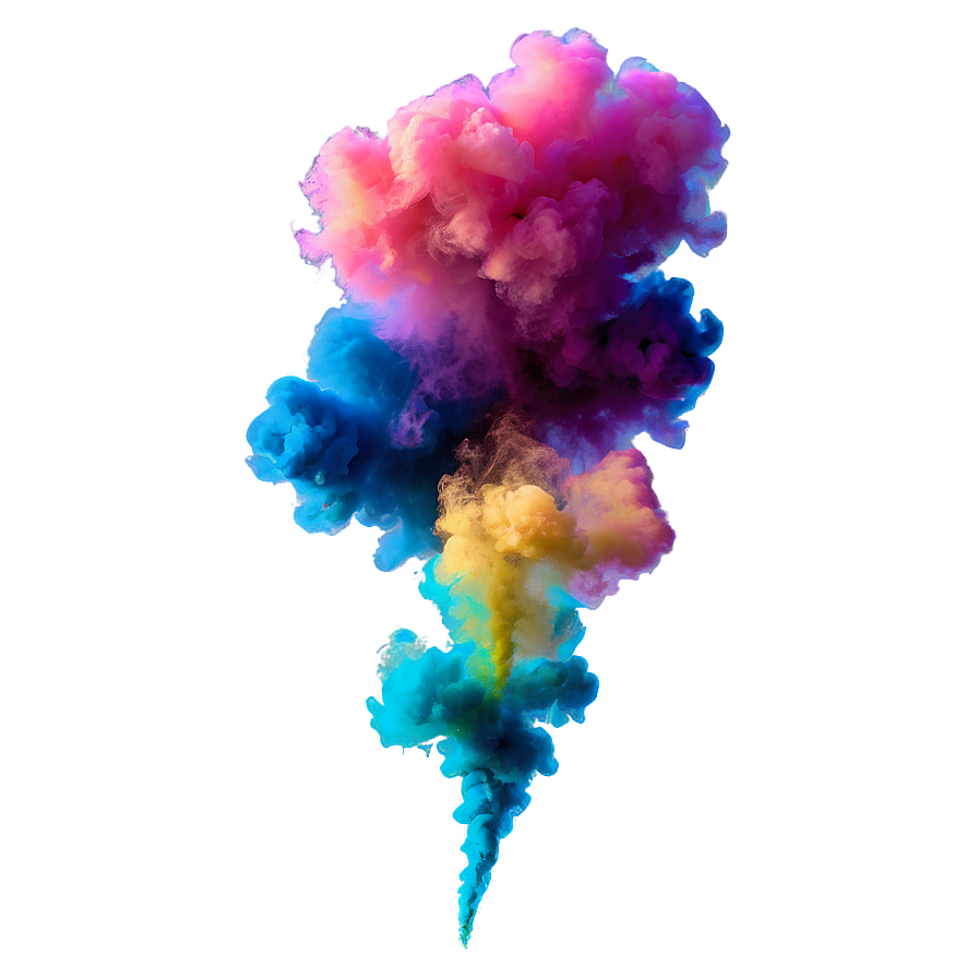 Colored Smoke Explosion Transparent Png 05262024