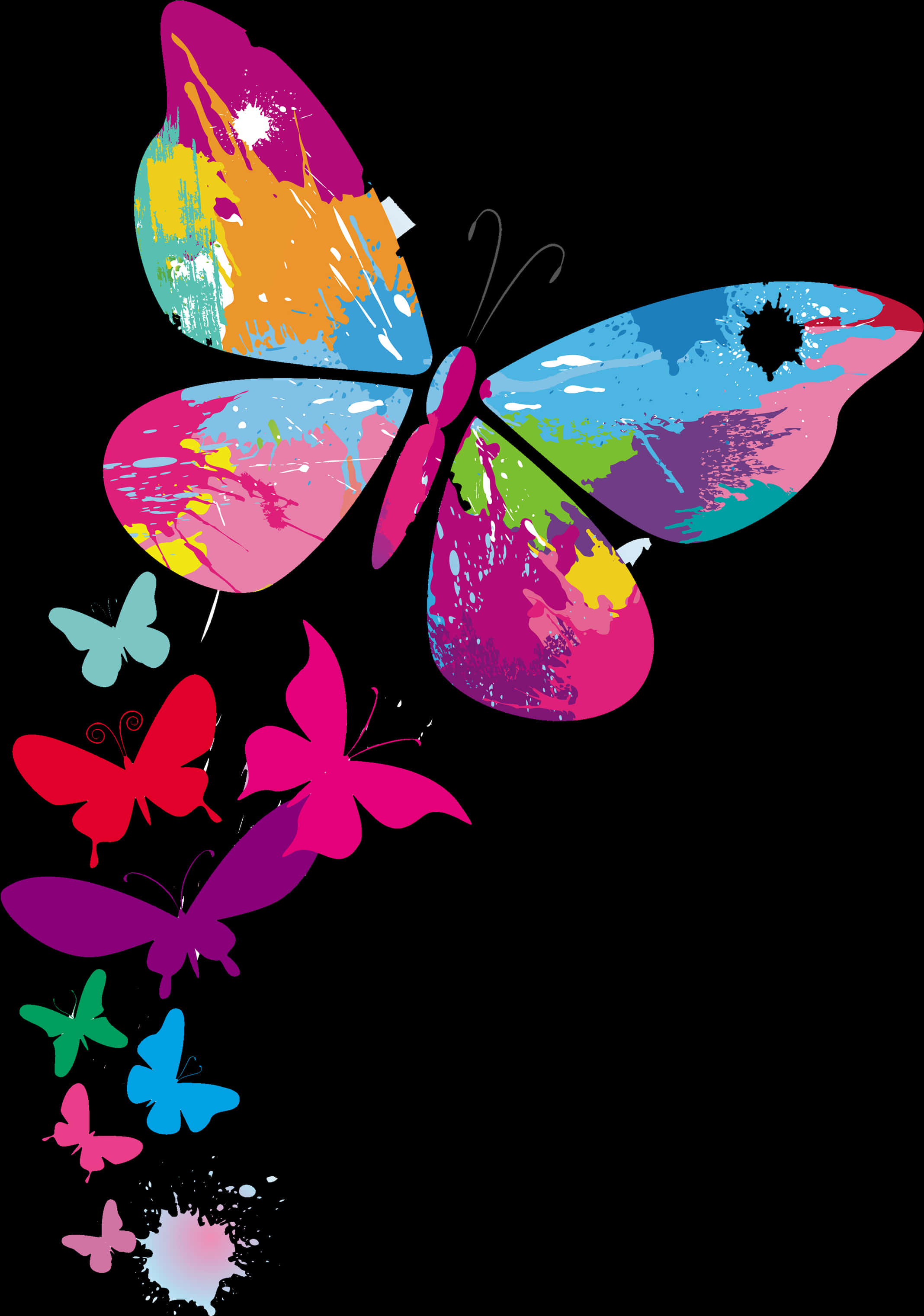 Colorful_ Abstract_ Butterflies_ Artwork