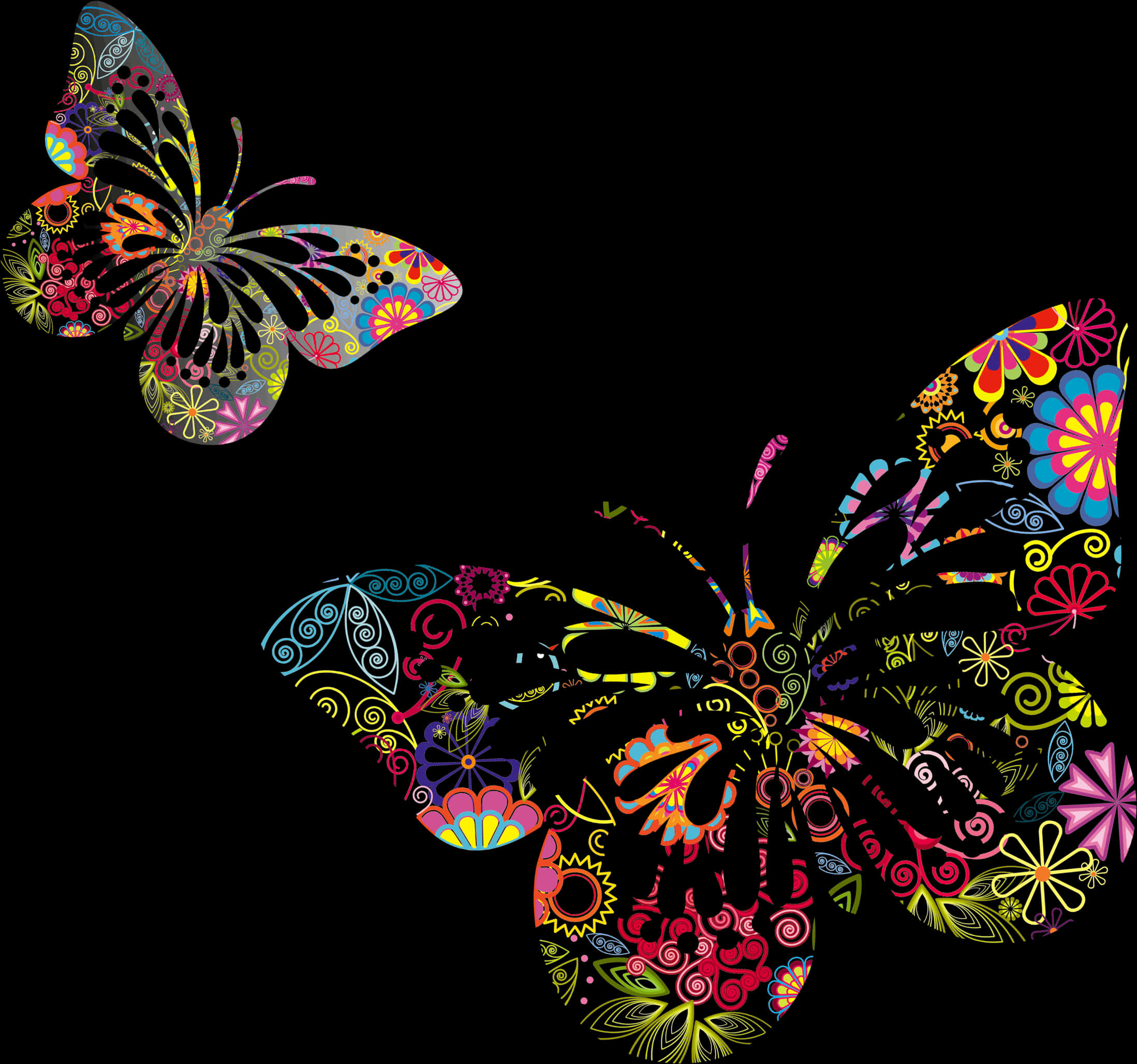 Colorful Abstract Butterflies