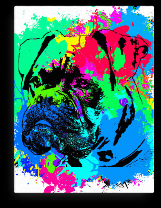 Colorful Abstract Dog Art