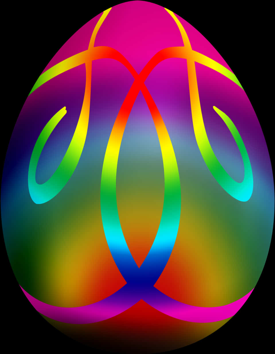 Colorful Abstract Egg Art