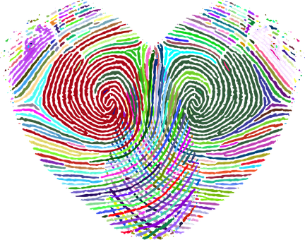 Colorful Abstract Heart Art