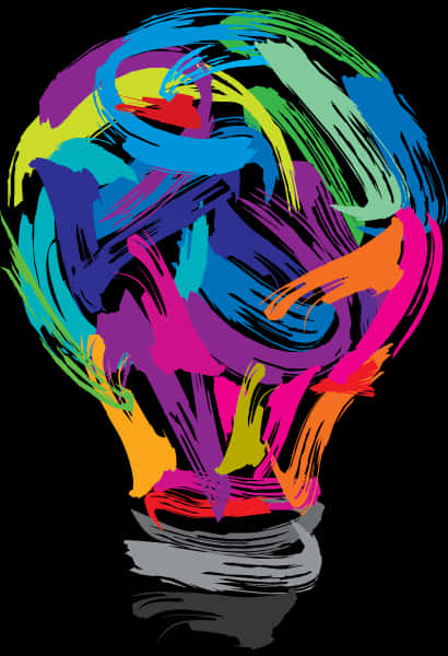 Colorful Abstract Lightbulb Illustration