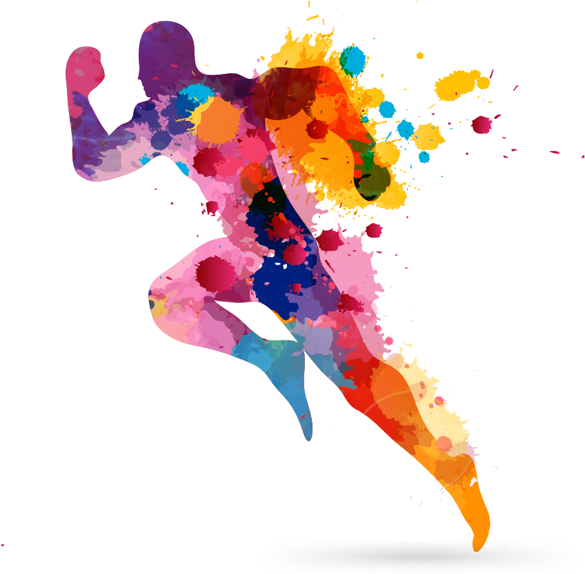 Colorful Abstract Runner Artwork