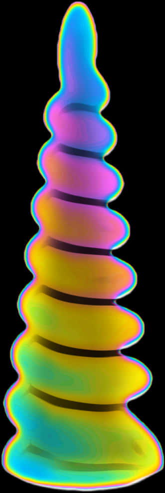 Colorful Abstract Unicorn Horn