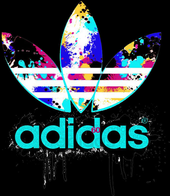 Colorful Adidas Trefoil Logo Art