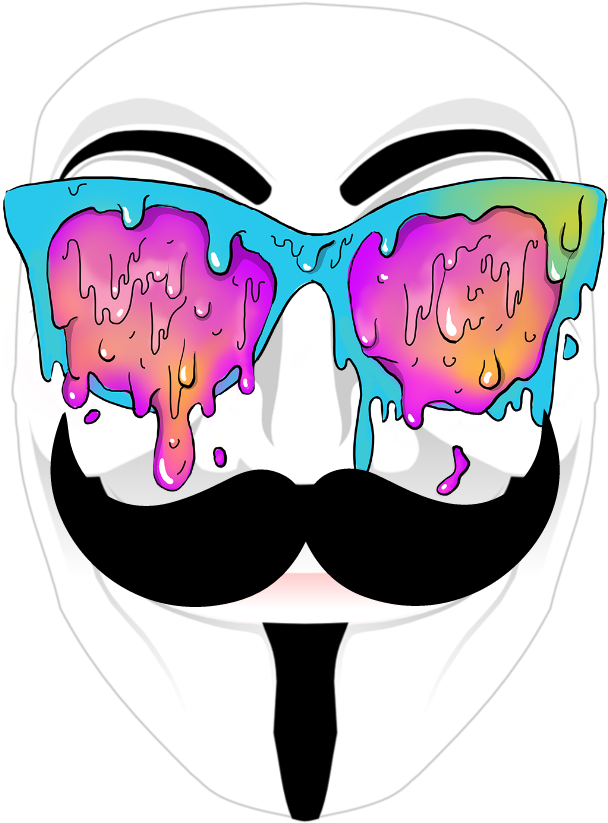 Colorful Anonymous Mask Artwork